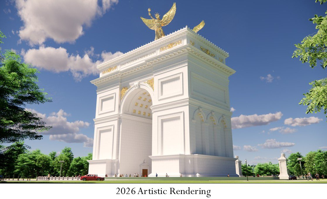 DC, Virginia sue to block proposed 'Triumphal Arch' at Memorial Circle, citing skipped reviews — FOX 5 NY (WNYW)